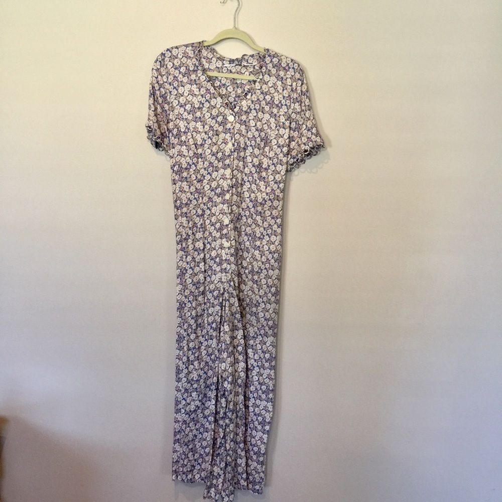 80’s Floral Jumpsuit